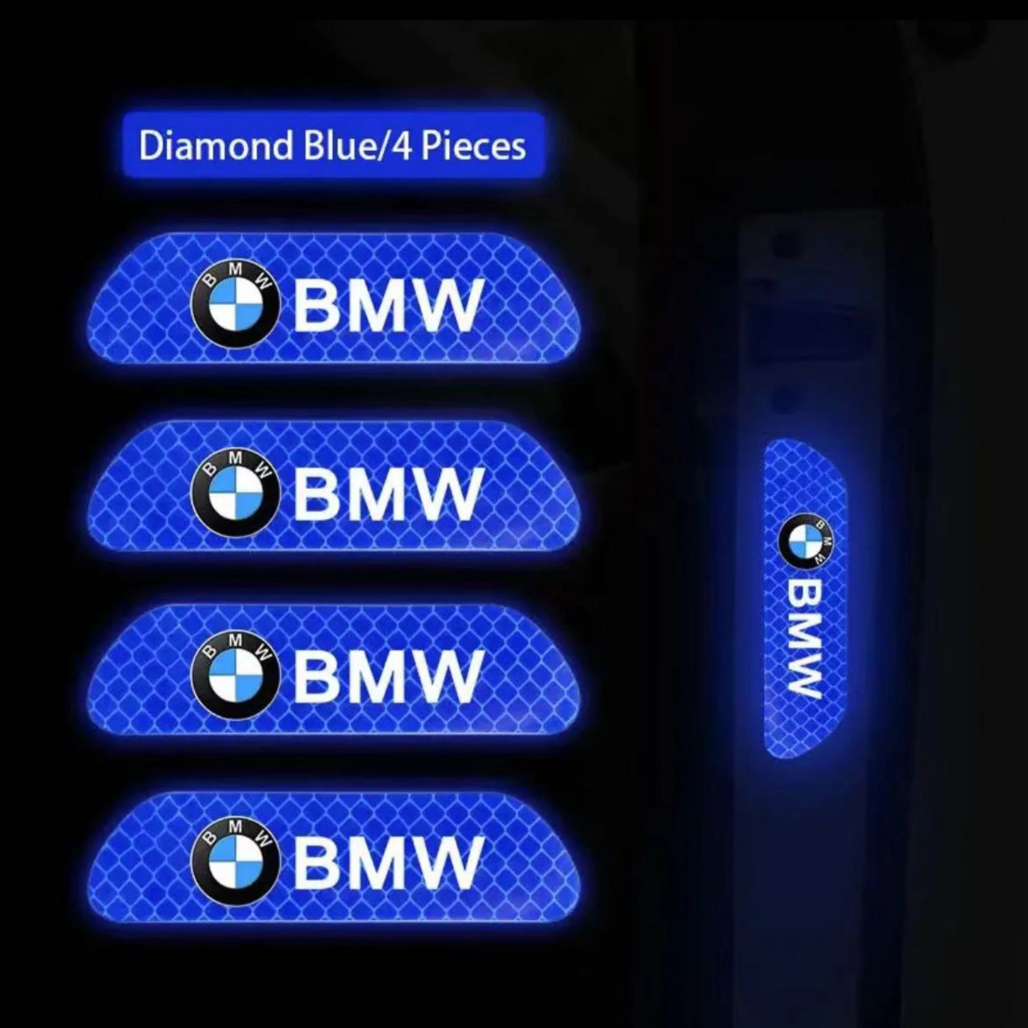 Pegatinas de seguridad reflectantes para el automóvil de 4 piezas para BMW 