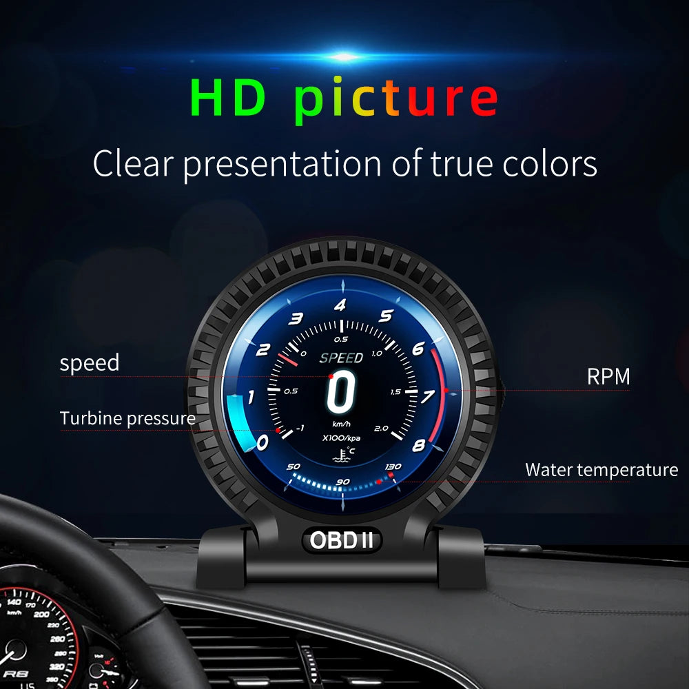 Head Up Display Car Speedometer RPM 