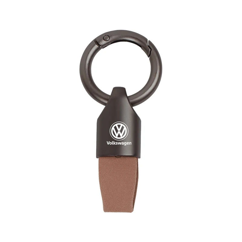 Porte-bague de clé en cuir Volkswagen 