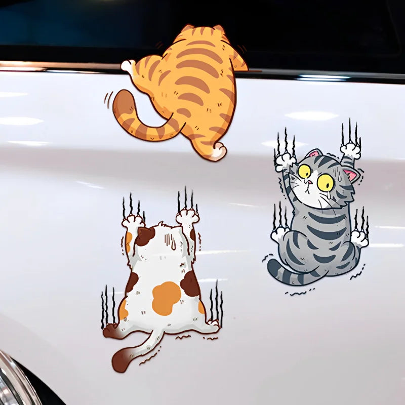 3pcs lustige Pet Cat Car Sticker Set