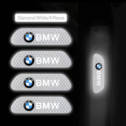 Pegatinas de seguridad reflectantes para el automóvil de 4 piezas para BMW 