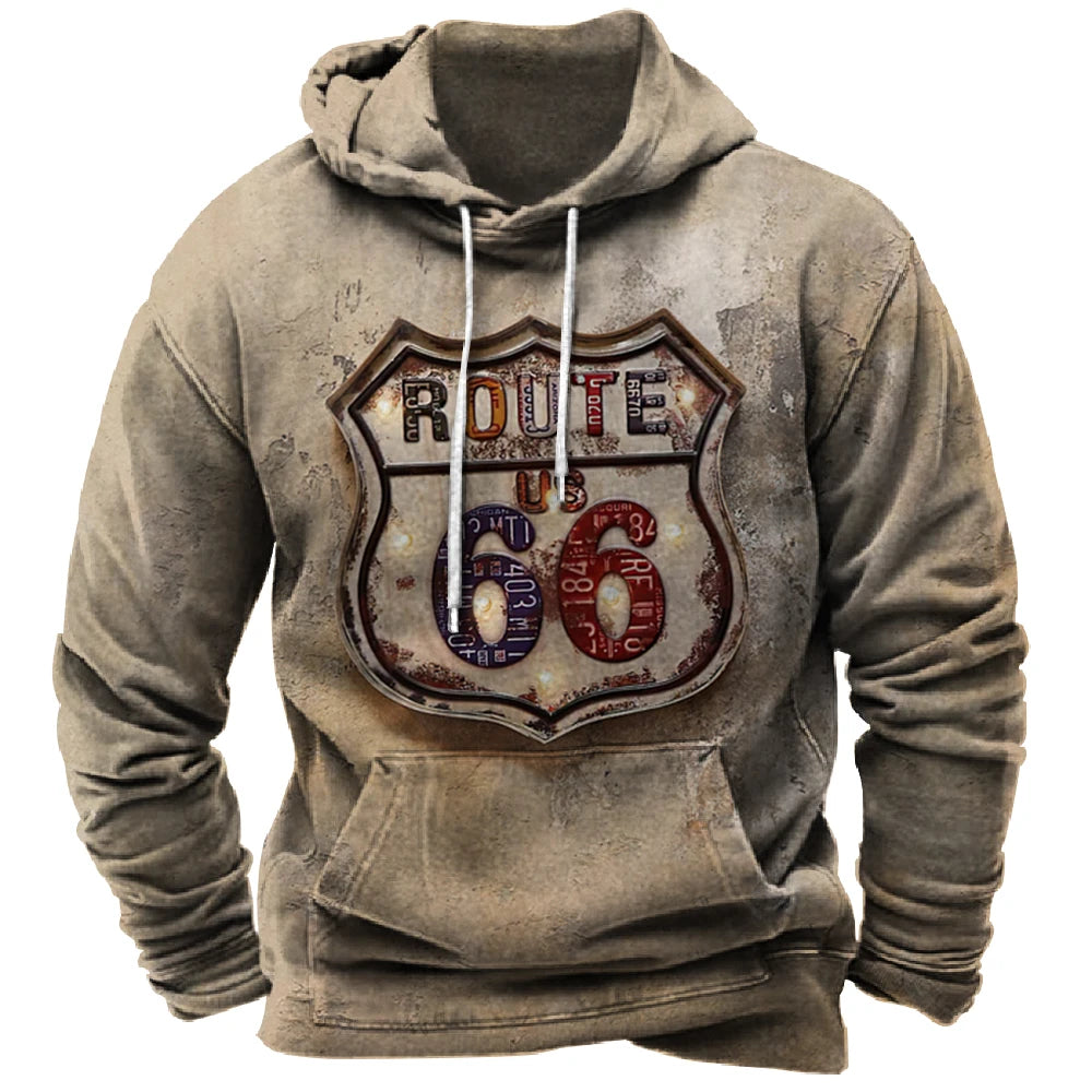 Route 66 Sweat à capuche vintage