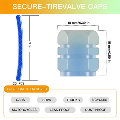 Bouchons de Valve Lumineux et Autocollants pour Roues