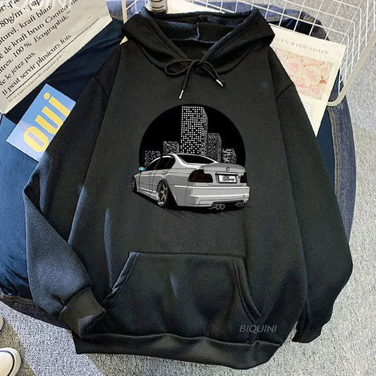 Skyline Nights Car Print Hoodie