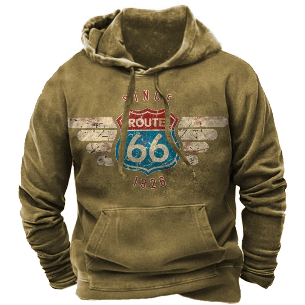 Route 66 Sweat à capuche vintage