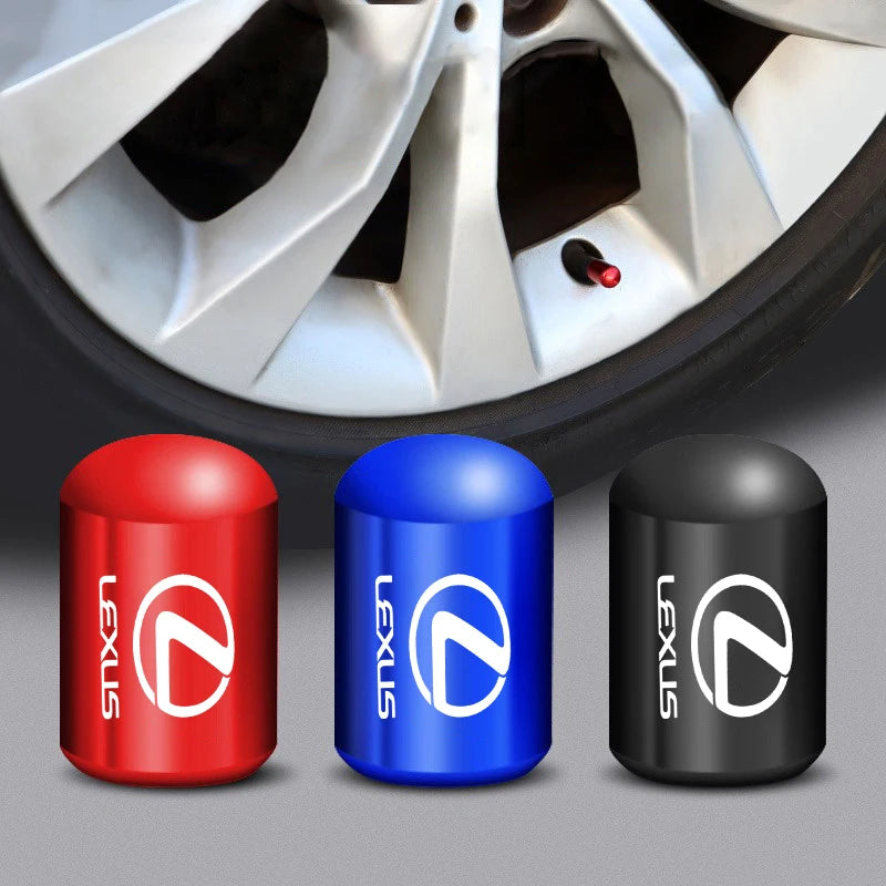 4pcs Aluminium Alloy Car Lexus Valve Caps 