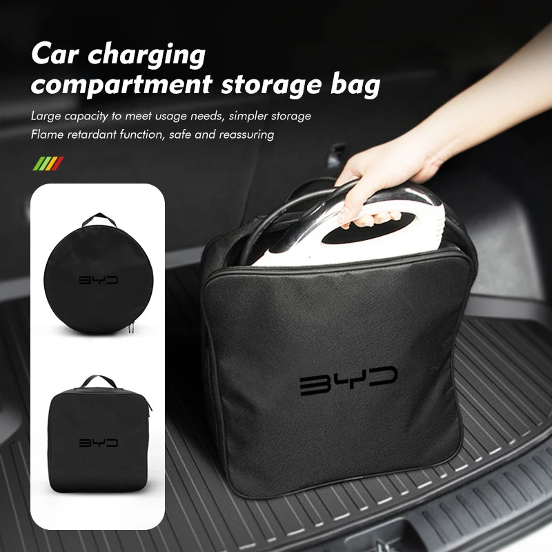 BYD Waterproof Car Charging Cable Storage Bag