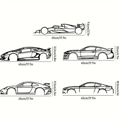 Sportwagen Metall Wanddekoration 