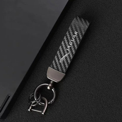 Carbon Fiber Jaguar Keychain 