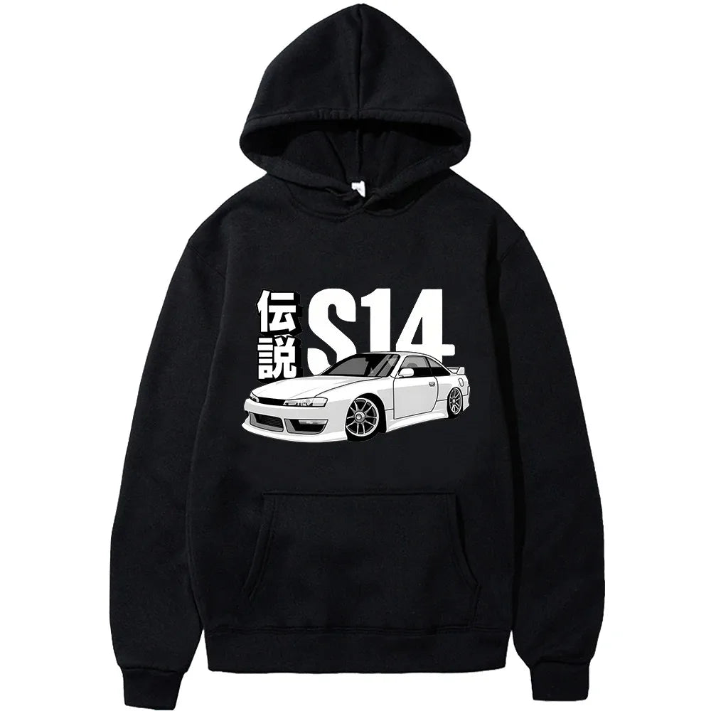 Sweat à capuche graphique de voiture S14