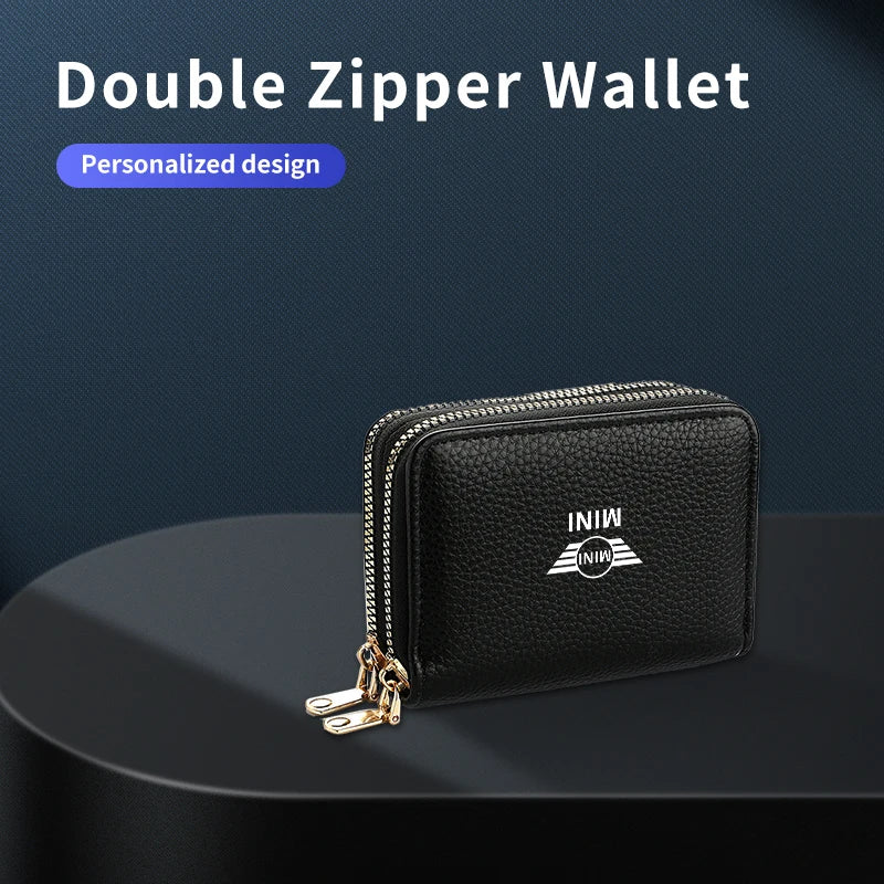 Mini Cooper Double Zipper Wallet