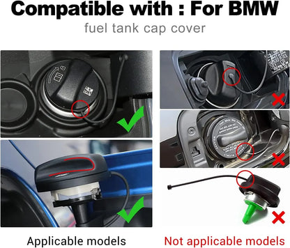 Carbon Fiber Fuel Tank Cap Trim Cover For BMW