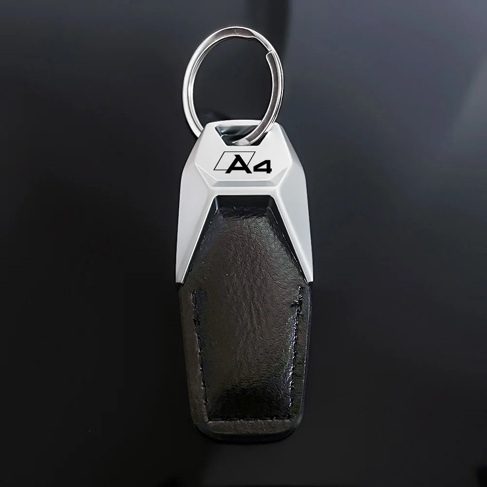 Audi Zinc Alloy Leather Keychain