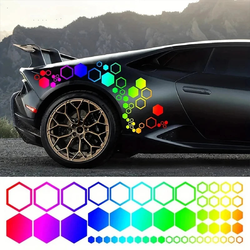 Car Honeycomb Vinyl Decals