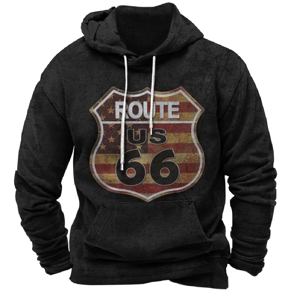 Route 66 Sweat à capuche vintage