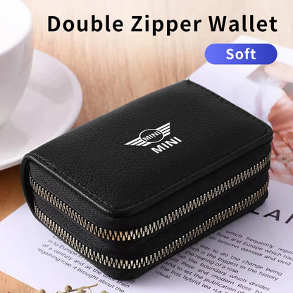 Mini Cooper Double Zipper Wallet