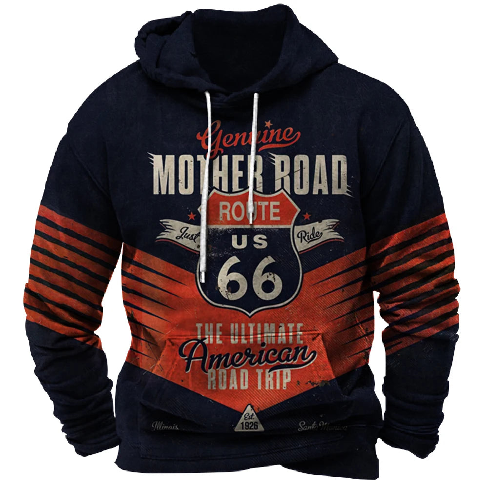 Route 66 Sweat à capuche vintage