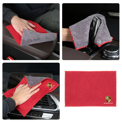 Serviette de lavage de voiture en microfibre Porsche