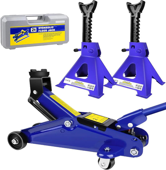 2-Ton Hydraulic Floor Jack with Jack Stands