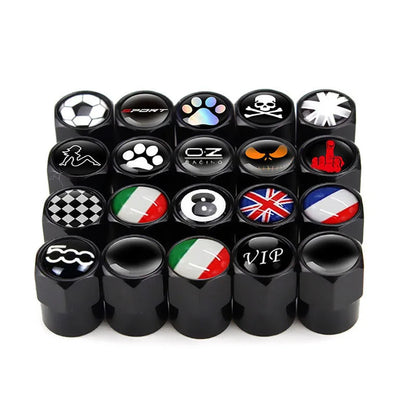 4PCS Aluminium Alloy Car Tire Valve Stem Cap