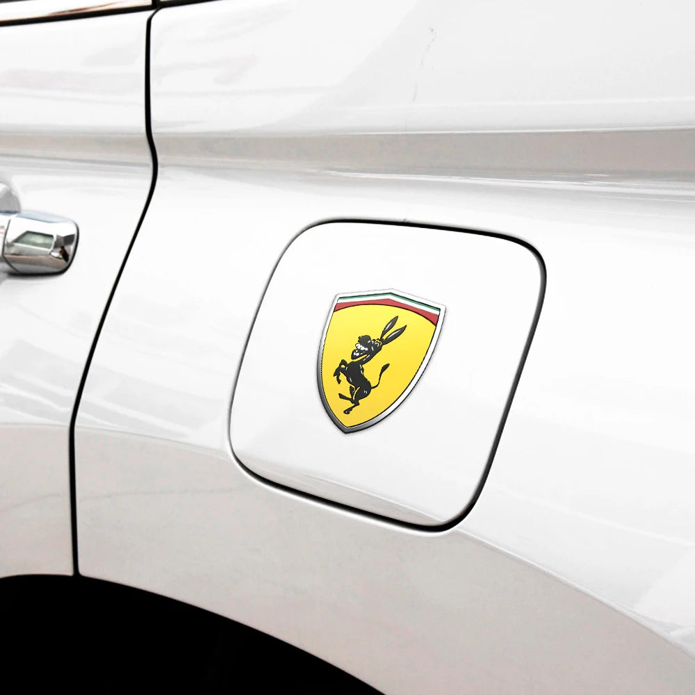 Distintivo di Ferrari in alluminio 3D