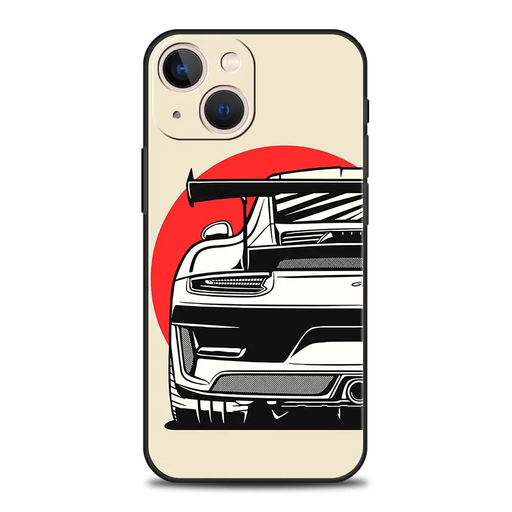 Étui iPhone de voiture de course 