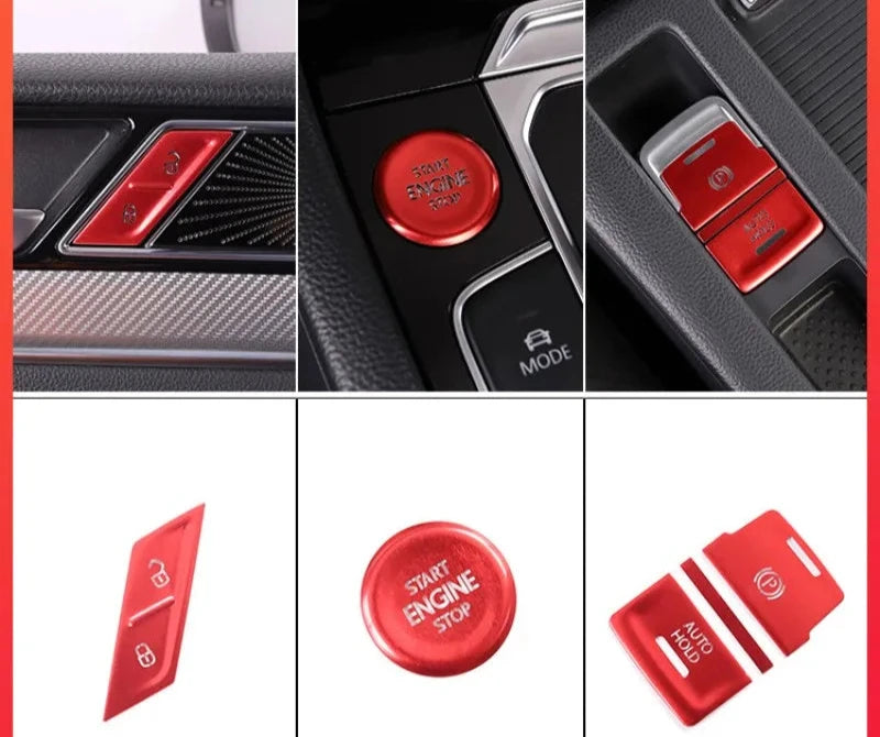 Volkswagen Aluminum Alloy Button Stickers 