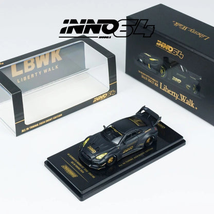 Inno 1:64 LBWK GTR R35 Modelo de aleación de carbono completo