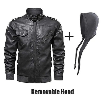 Premium Audi Leather Jacket with Hood 