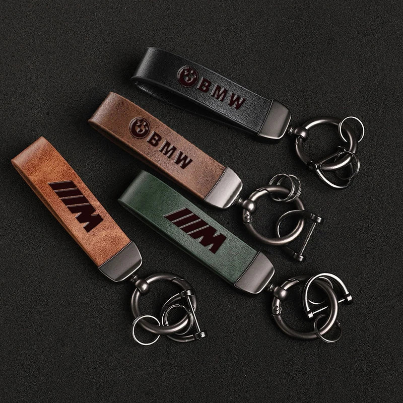 BMW Leather Keychain