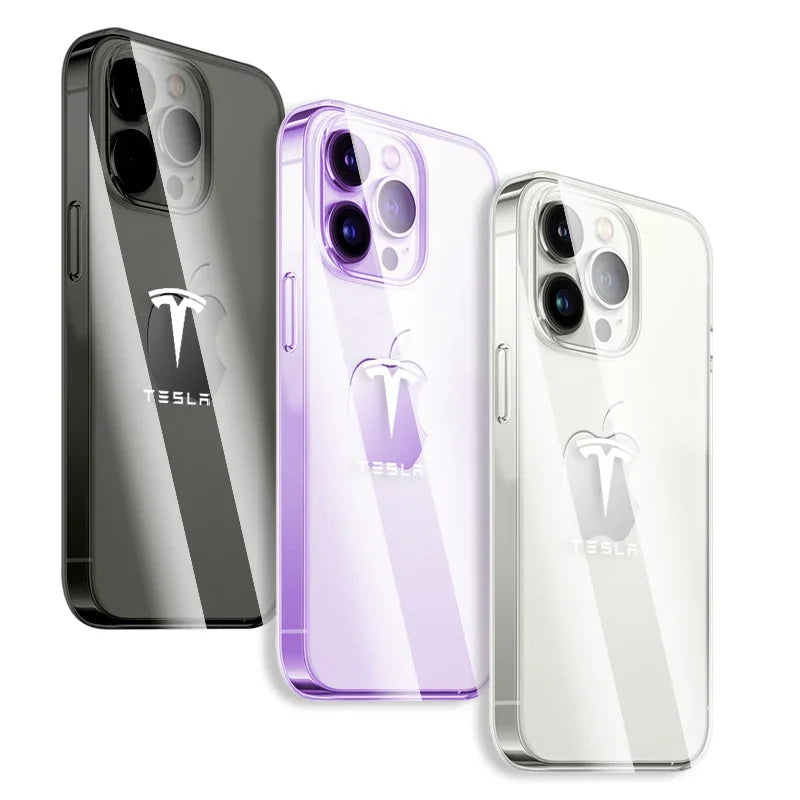 Tesla Transparent iPhone Hülle 