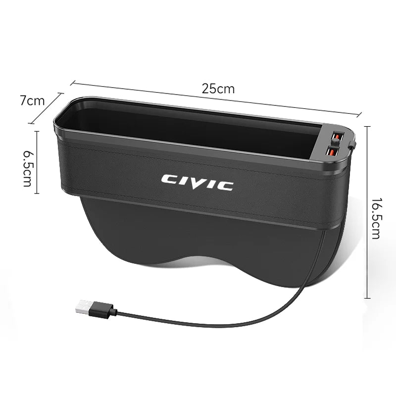 Caja de almacenamiento Civic con LED y entrada USB