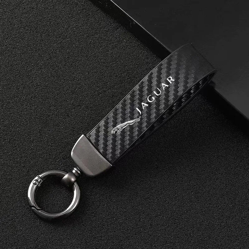 Carbon Fiber Jaguar Keychain 