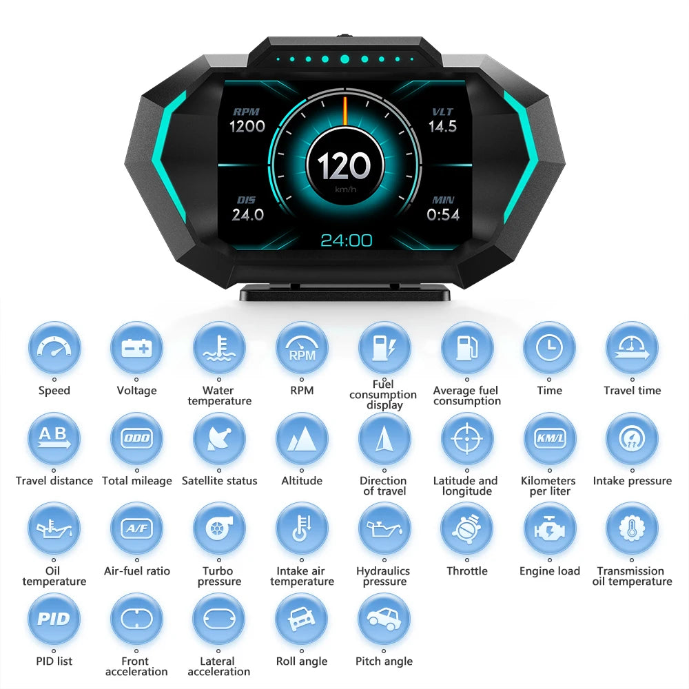 Multi-Function Full LCD Car Instrument 