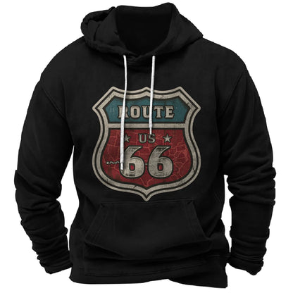 Ruta 66 sudadera con capucha vintage