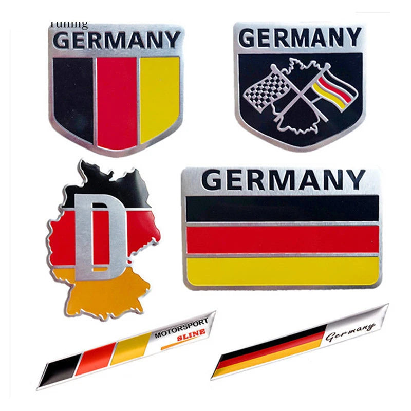 3D -Aluminium -Autoauto -Emblem Deutschland