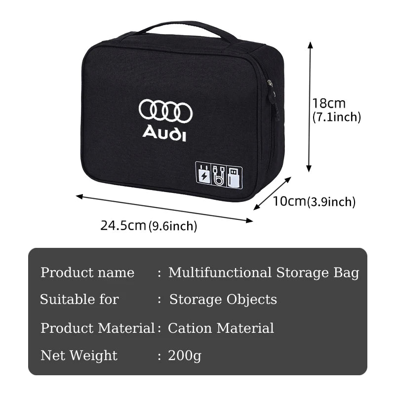 Audi Sac de stockage de câbles de données multifonctionnels 