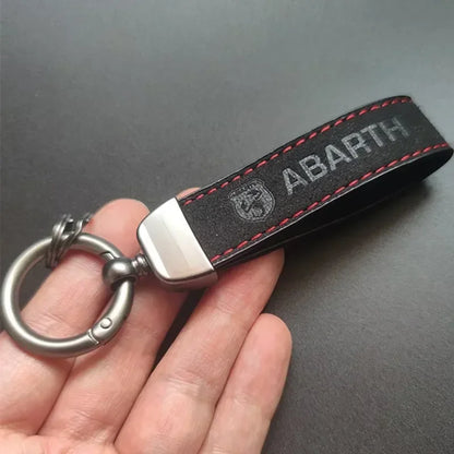 Keychain in pelle scamosciata Abarth