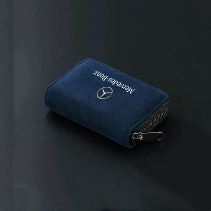 Mercedes-Benz Suede Card Holder Wallet 