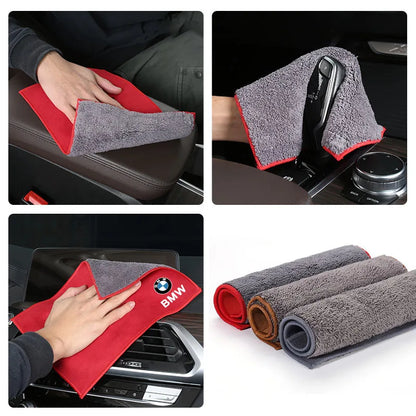 Serviette de lavage de voiture en microfibre BMW