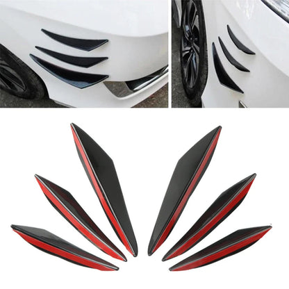 4/6pcs Universal Front Bumper Canard Fins 