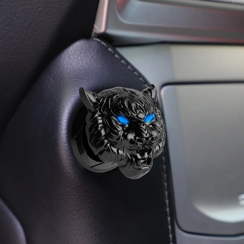 Tiger Head Car Engine Button Cover 