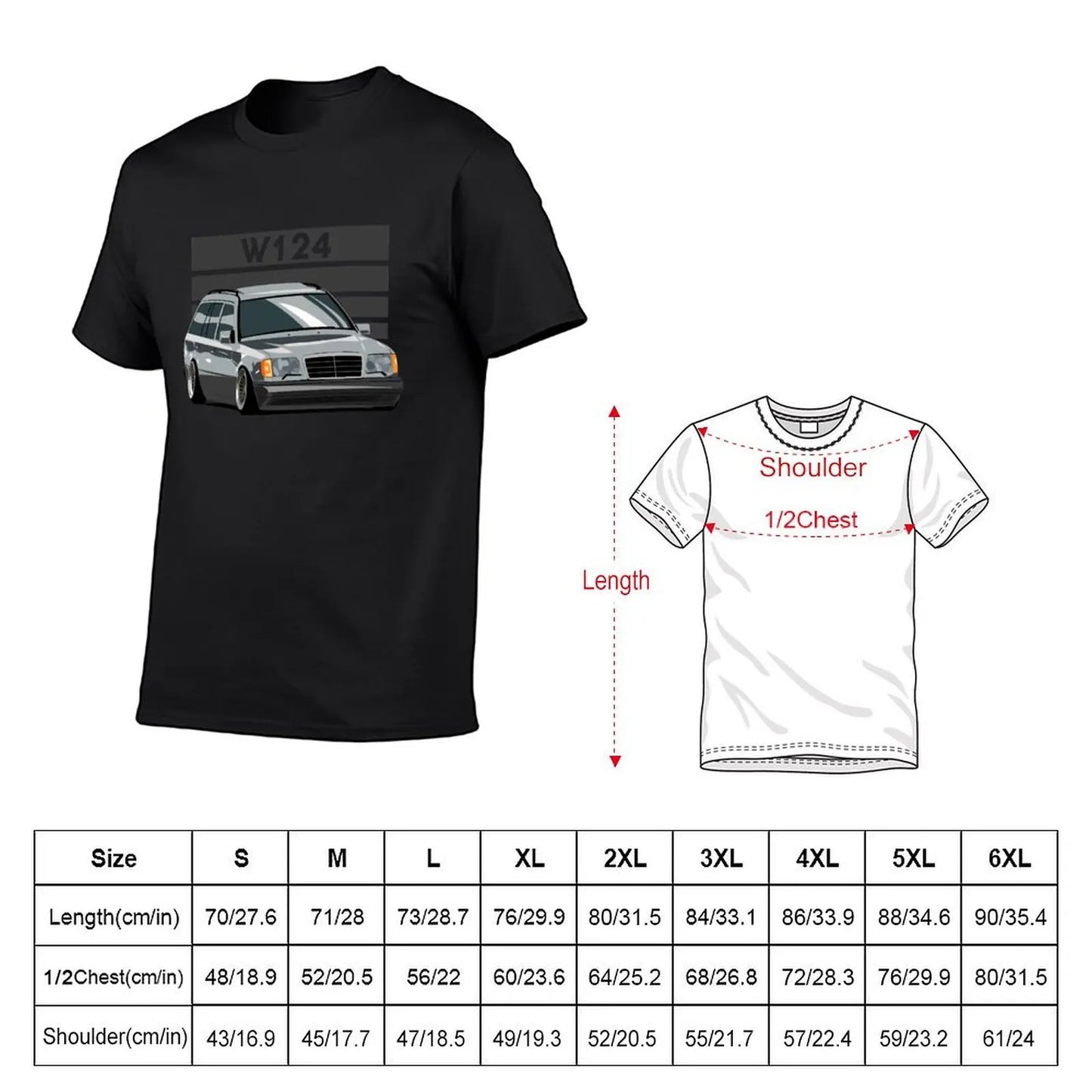 W124 T-shirt del vagone