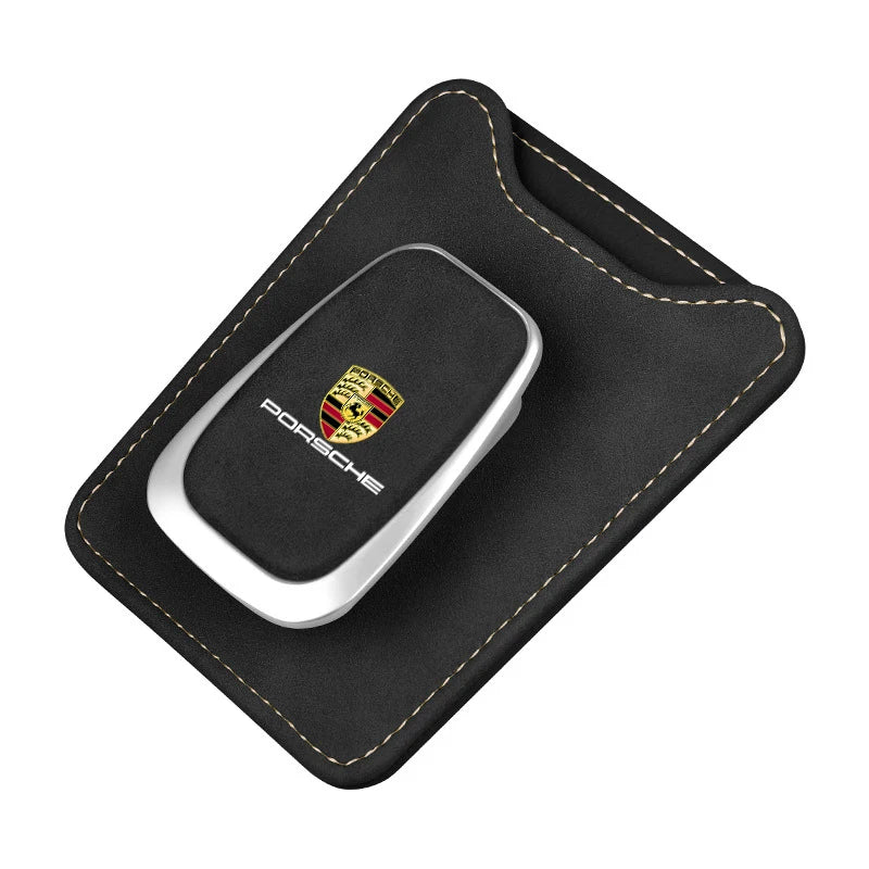 Porsche Leather Car Glasses Clip