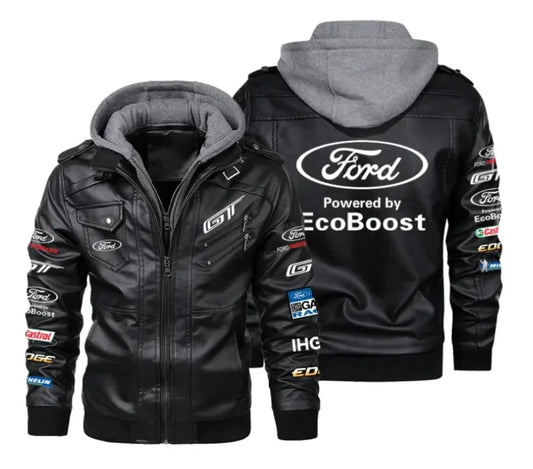 Veste en cuir Bomber Ford EcoBoost 