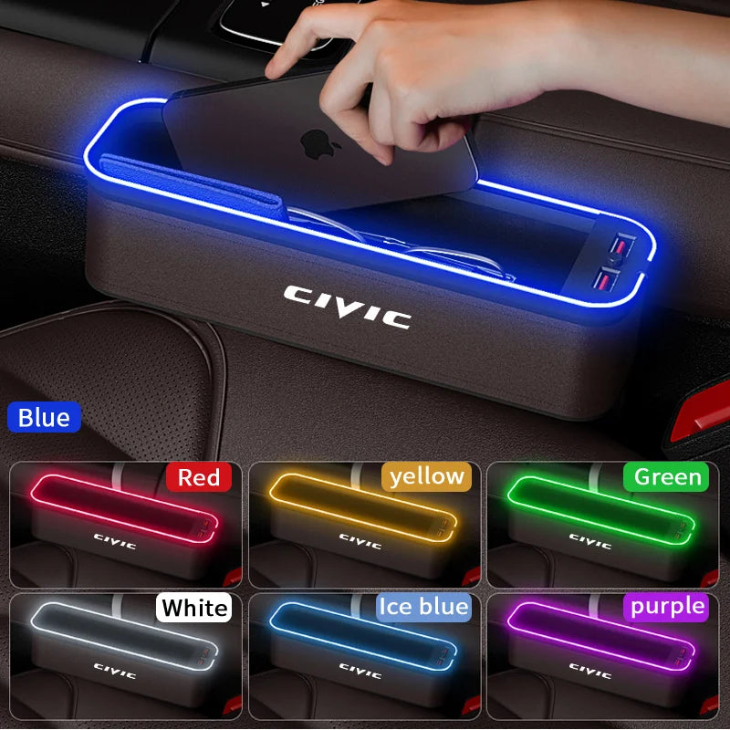 Caja de almacenamiento Civic con LED y entrada USB