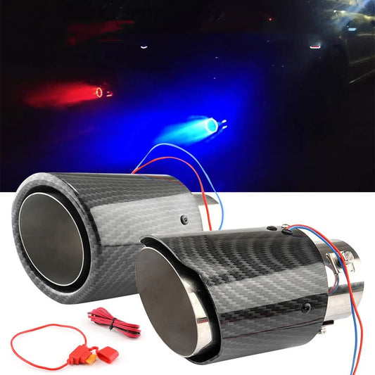 Carbon Fiber LED Exhaust Tip – Universal Fit