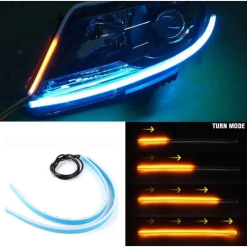 2 piezas de 30 cm DRL DRL Flexible a prueba de agua