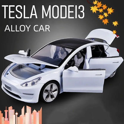 1:32 modelo de auto de aleación de tesla