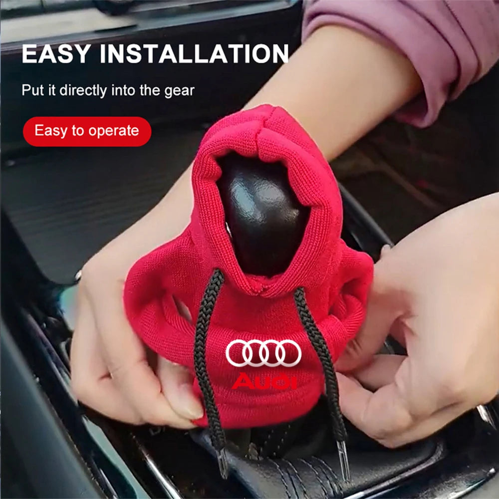 Funda para palanca de cambios de coche con capucha para Audi